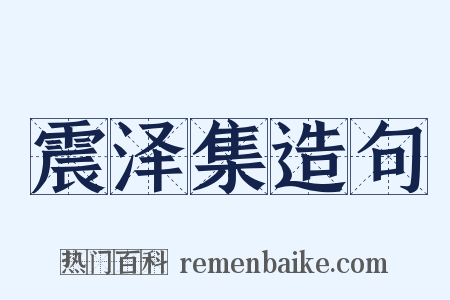 震泽集造句是什么意思的图片